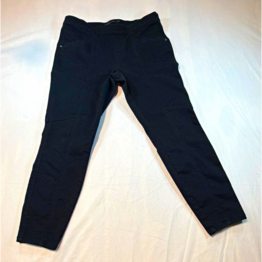 prAna Black Twill Cotton Stretch Slim Pants Woman's 12/31 Comfort Outdoors Hike